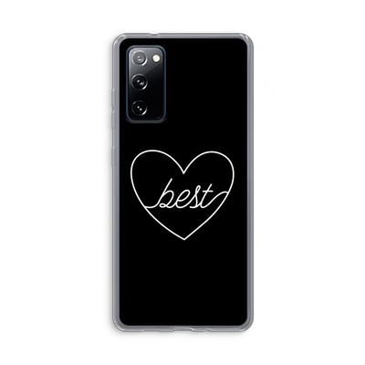 Best heart black: Samsung Galaxy S20 FE / S20 FE 5G Transparant Hoesje