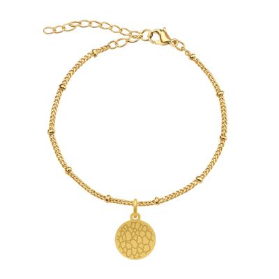 Gepersonaliseerde neusafdruk armband - Stainless steel - Goud