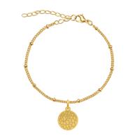 Gepersonaliseerde neusafdruk armband - Stainless steel - Goud