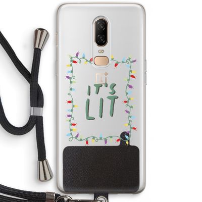 It's Lit: OnePlus 6 Transparant Hoesje met koord