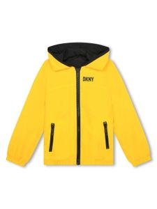 Dkny Kids coupe-vent réversible à logo imprimé - Jaune