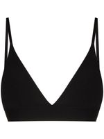 Baserange soutien-gorge nervuré à bonnets triangle - Noir