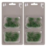 Kerstbalhaakjes - 80x stuks - groen - 3,5 cm - metaal - kerstboomhaakjes