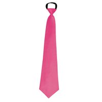 Funny Fashion Carnaval verkleed accessoires stropdas - roze - polyester - heren/dames   -