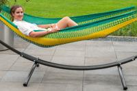 Hangmat met Standaard Tweepersoons 'Arc & Mexico' Tropical - Groen - Mexicaans - 180 kg - Tropilex Hangmat met Standaard Tweepersoons 'Arc & Mexico' Tropical - Groen - Mexicaans - 180 kg - Tropilex