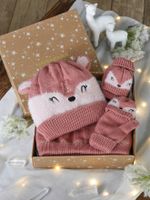 Kerstcadeauset Bichette voor meisjes - muts + sjaal + wanten zachtpaars Kerstcadeauset Bichette voor meisjes - muts + sjaal + wanten zachtpaars