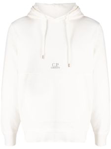 C.P. Company hoodie en coton à logo brodé - Blanc