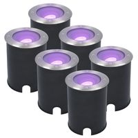 6x Lilly Smart LED Grondspot - Kantelbaar - Overrijdbaar - Rond - RVS - RGBWW - 5.5 Watt - IP67 waterdicht - 3 jaar garantie