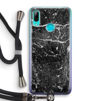 Zwart marmer: Huawei P Smart (2019) Transparant Hoesje met koord