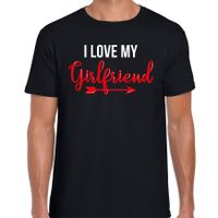 I love my girlfriend valentijn t-shirt zwart voor heren - thumbnail