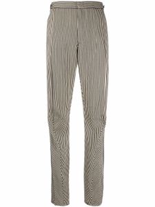 Comme Des Garçons Pre-Owned pantalon droit à rayures (années 2000) - Noir