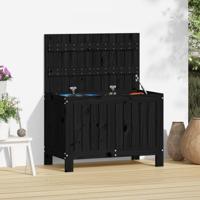 Tuinbox 76x42,5x54 cm massief grenenhout zwart - thumbnail