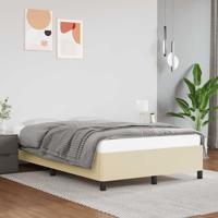 Bedframe zonder matras 120x190 cm kunstleer crème Bedframe zonder matras 120x190 cm kunstleer crème