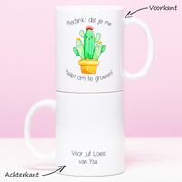 Gepersonaliseerde Mok Bedankt Dat Je Me Helpt Groeien