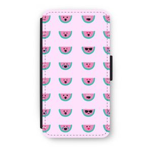 Smiley watermeloenprint: iPhone XS Flip Hoesje