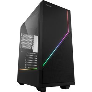 Sharkoon RGB FLOW tower behuizing 3x USB-A | RGB | Tempered Glass