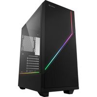 Sharkoon RGB FLOW tower behuizing 3x USB-A | RGB | Tempered Glass - thumbnail