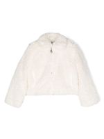 Stella McCartney Kids veste en fourrure artificielle à fermeture zippée - Tons neutres