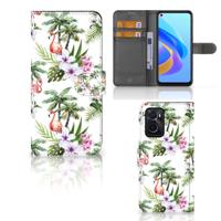 OPPO A76 | A96 | Telefoonhoesje | Met pasjeshouder | Flamingo Palms