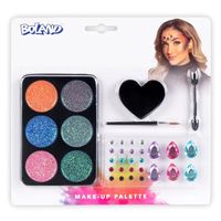 Schminkset Glamour - glitter gekleurd - make-up palette - carnaval/kinderfeestje   -