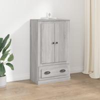 Hoge kast 60x35,5x103,5 cm bewerkt hout grijs sonoma eikenkleur