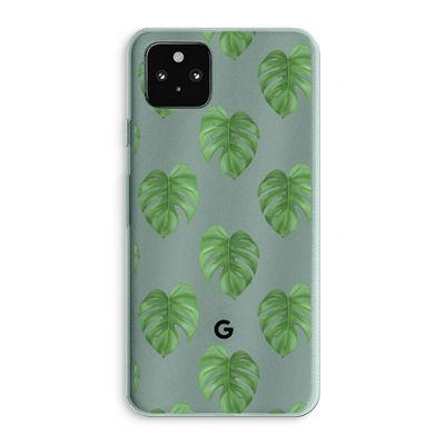 Monstera leaves: Google Pixel 5a 5G Transparant Hoesje