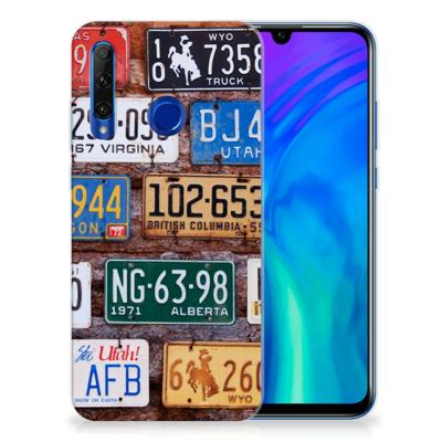 Honor 20 Lite | Siliconen hoesje | met foto Kentekenplaten