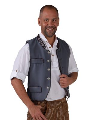 Trachtenvest grijs