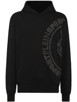 Plein Sport hoodie en coton mélangé à logo imprimé - Noir