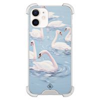 iPhone 12 mini shockproof hoesje - Zwanen