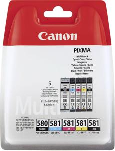 Canon PGI-580/CLI-581 Origineel Zwart, Cyaan, Magenta, Geel