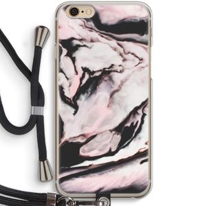 Roze stroom: iPhone 6 / 6S Transparant Hoesje met koord