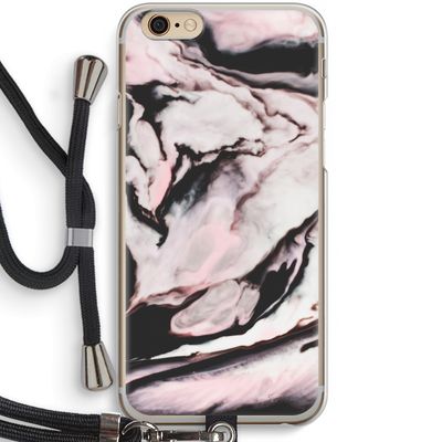 Roze stroom: iPhone 6 / 6S Transparant Hoesje met koord