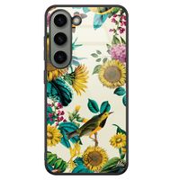 Samsung Galaxy S23 glazen hardcase - Sunflowers