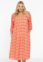 Yoek Jurk plisse | Rood | Maat 38/40