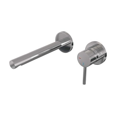 Inbouw Wastafelmengkraan Brauer Chrome Edition Coldstart Rechte Uitloop Ronde Hendel Rechts Chroom Met Rozetten