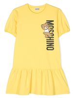 Moschino Kids robe Teddy Bear en coton - Jaune