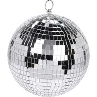 1x Grote zilveren disco kerstballen discoballen/discobollen glas/foam 15 cm - thumbnail