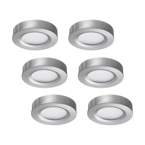 LED-opbouwspot set 6 stuks Adria zilver 3W dimbaar