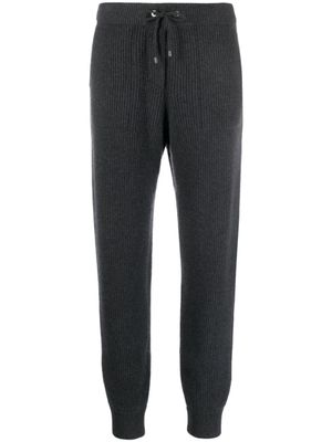 Brunello Cucinelli pantalon de jogging à design nervuré - Gris