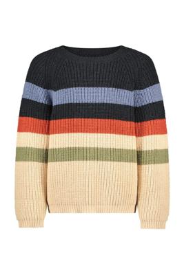 Like Flo winter sweater jongens - beige - Donin - gestreept - gebreid