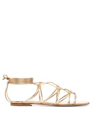Gianvito Rossi sandales à brides croisées - Or