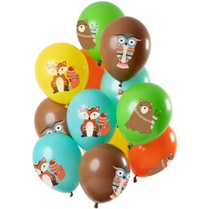 Ballonnen Set Bosdieren Premium - 12 Stuks