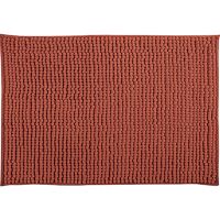 MSV Badkamerkleed/badmat tapijtje voor op de vloer - terracotta - 50 x 80 cm - Microvezel   -