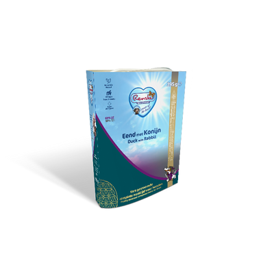 Renske Vers Vlees gestoomd Eend Konijn hond natvoer 10x395gr