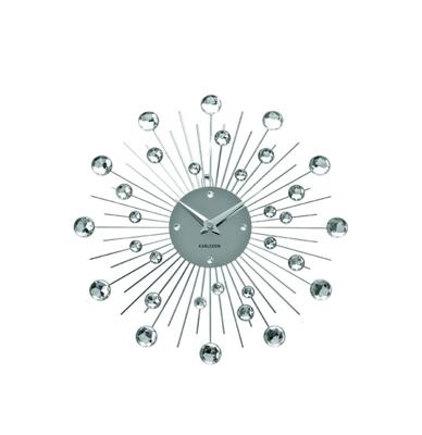 Karlsson Wand Klok Sunburst Medium 30cm - Zilver