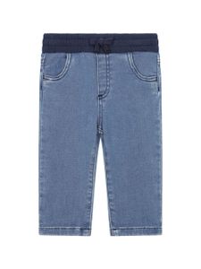 Dolce & Gabbana Kids jean en coton stretch à lien de resserrage - Bleu