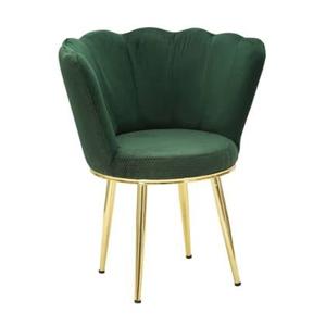 Mauro Ferretti Mindy Fauteuil in metaal en stof, goud en groen