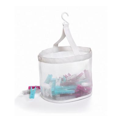 Mand voor wasknijpers Domopak Living Transparant Plastic 20 x 20 x 19 cm Kledinghaken
