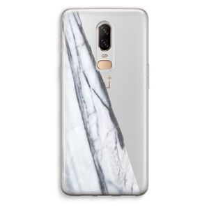 Gestreepte marmer: OnePlus 6 Transparant Hoesje